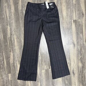 NY & Co 7th Avenue Bootcut Pants XS Black Herringbone Pull On Stretch NWT